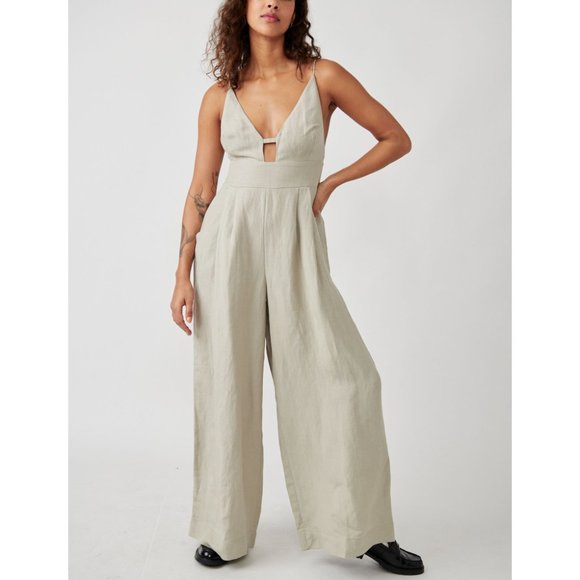 Free People Cream Jumpsuit - Picture 5 of 10